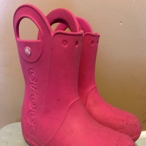 Crocs. Rainboots . Pink